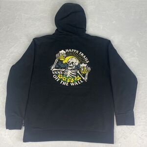 Vans Skeleton Graphic Print Sweater Adult Large Black Hoodie Sweatshirt Casual